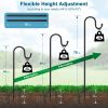 60" Shepherds Hooks for Outdoor, Heavy Duty Bird Feeder Pole for Hummingbird Feeder, Hanging Lantern, Shepherds Hook for Bird Feeders for Outside with