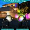 4Pcs Landscape Lights Color Changing Landscape Spotlight IP65 Waterproof RGBW LED Colorful Stake Light with Remote Control 16 Color 4 Dynamic Light Mo
