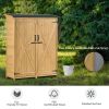 Outdoor 5.3ft Hx4.6ft L Wood Storage Shed Tool Organizer; Garden Shed; Storage Cabinet with Waterproof Asphalt Roof; Double Lockable Doors; 3-tier She